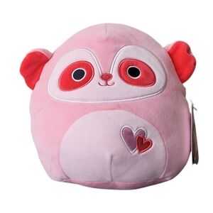 New Squishmallows 5” Valentine’s Day Jamar Lemur Pink Plush